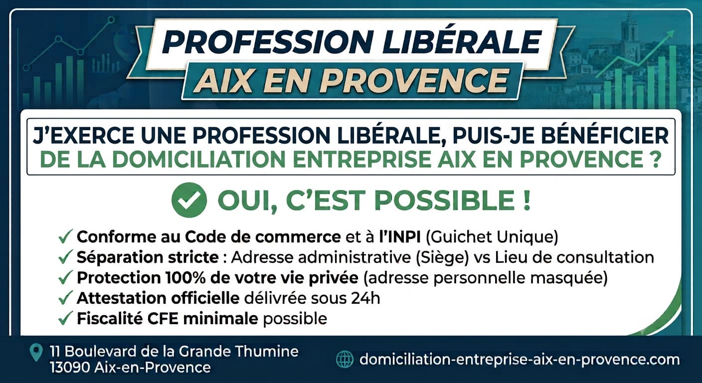 domiciliation profession libérale à Aix en Provence